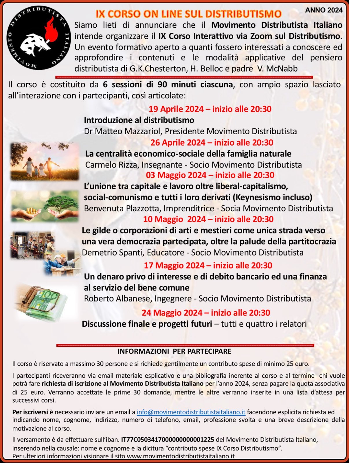 IX Corso On Line sul Distributismo